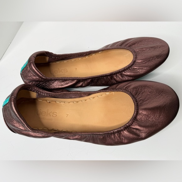 Tieks Gavrieli Size 7 Leather Ballet Flats Slip On Shoes Raspberry Truffle RARE! - Picture 4 of 11